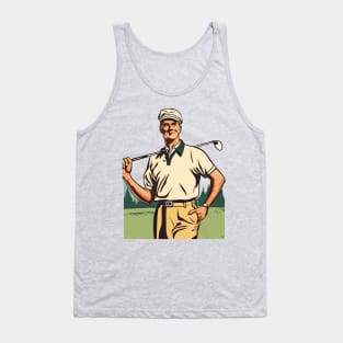 Retro Vintage Golfer Tank Top